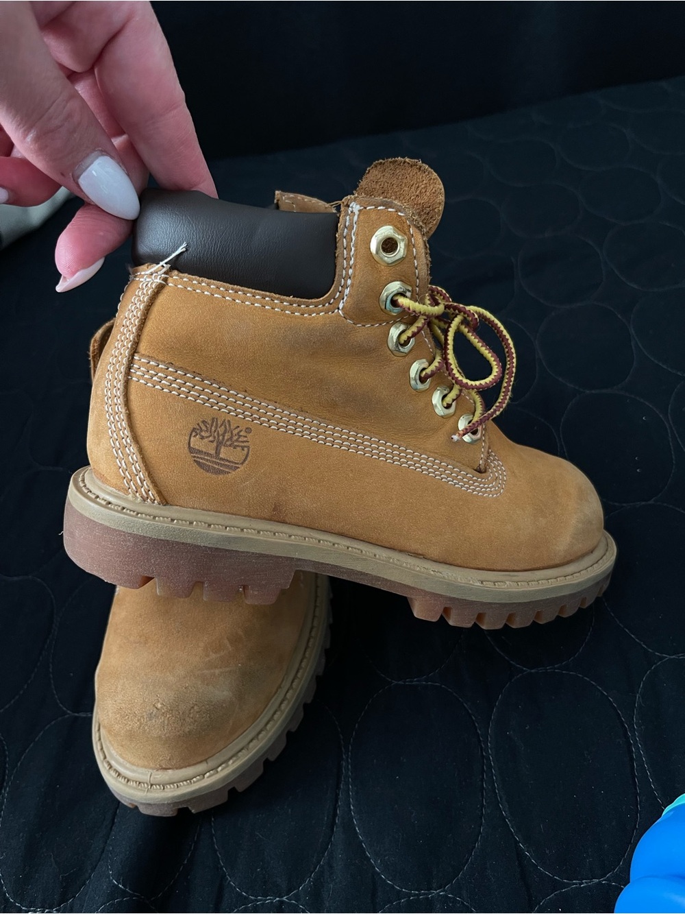 Timberland Kids Wheat Brown Lace-Up Nubuck Boot